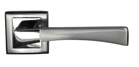 Купить Ручка межкомнатная Хром/хром матовый Ручка BUSSARE STRICTO A-16-30 CHROME/S.CHROME квадрат для межкомнатной двери в Находке