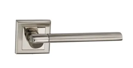Купить Ручка межкомнатная Хром/хром матовый Ручка BUSSARE ELEVADO A-63-30 CHROME/S.CHROME для межкомнатной двери в Находке