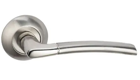 Купить Ручка межкомнатная Хром/хром матовый Ручка BUSSARE FINO A-13-10 CHROME/S.CHROME для межкомнатной двери в Находке