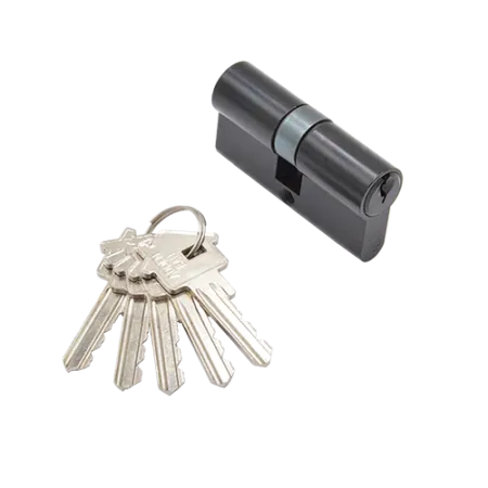 Купить Ключевой цилиндр бронза Ключевой цилиндр ADDEN BAU CYL 5-60 KEY ключ черный BLACK для межкомнатной двери в Находке