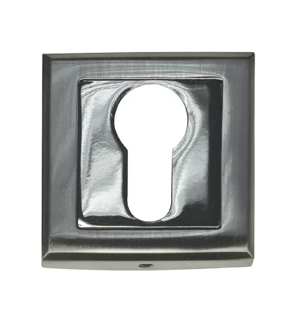 Купить Накладка на ключевой цилиндр  Хром матовый Накладка BUSSARE B0-30 S.CHROME ключевина квадрат для межкомнатной двери в Находке