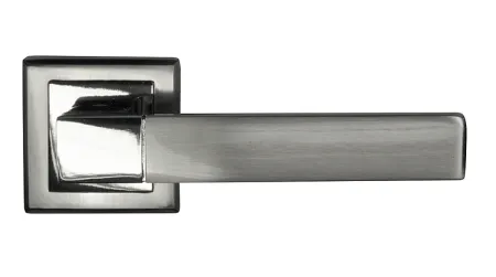 Купить Ручка межкомнатная Хром/хром матовый Ручка BUSSARE STRICTO A-67-30 CHROME/S.CHROME квадрат для межкомнатной двери в Находке