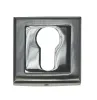 Купить Накладка на ключевой цилиндр  Хром матовый Накладка BUSSARE B0-30 S.CHROME ключевина квадрат для межкомнатной двери в Находке